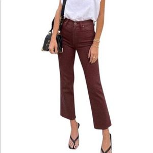 Frame Le Crop Mini Boot Coated Jeans